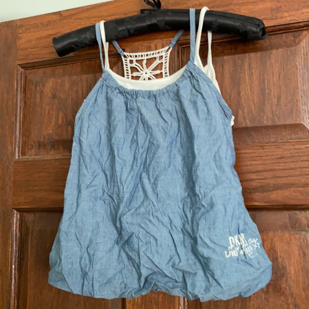 DKNY two layer cotton tank girls